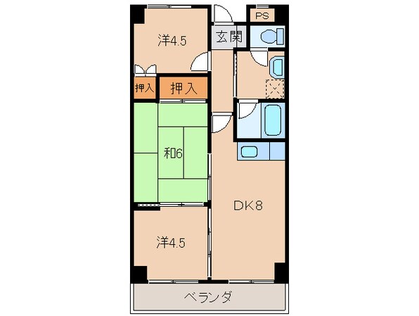 リビエル松見の物件間取画像